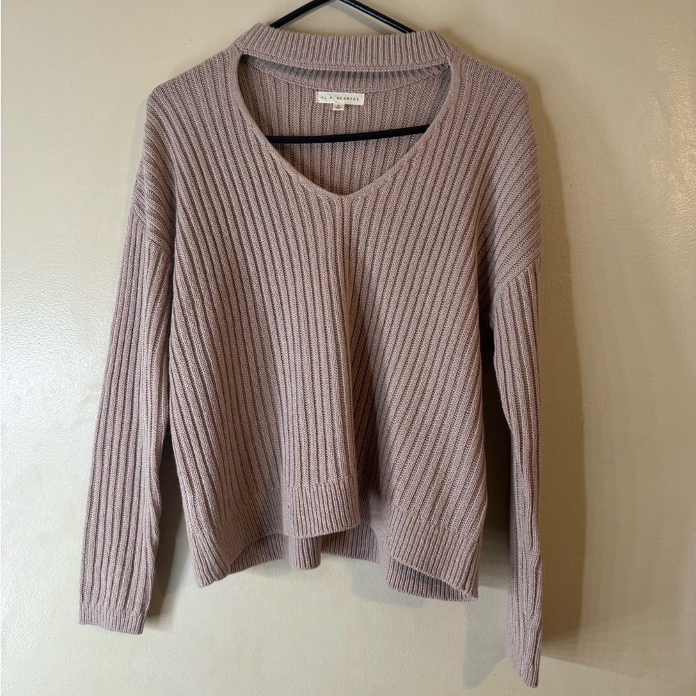 LA Hearts Muted Pink Keyhole Sweater size Small